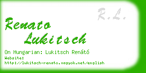 renato lukitsch business card